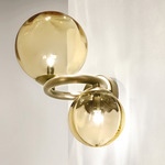 Puppet Ring Wall Sconce - Matt Gold / Amber