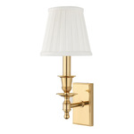 Ludlow Wall Sconce - Polished Brass / Off White