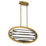 Ombra Oval Chandelier - Brass