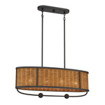 Comparelli Linear Pendant - Bronze / Rattan