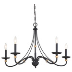 Westchester County Chandelier - Sand Coal