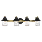 Westfield Manor Bathroom Vanity Light - Sand Coal / Clear Seeded