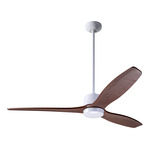 Arbor DC Ceiling Fan - Gloss White / Mahogany