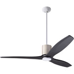 LeatherLuxe DC Ceiling Fan - Gloss White / Ivory / Ebony