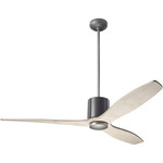 LeatherLuxe DC Ceiling Fan - Graphite / Gray / Whitewash