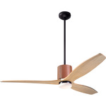 LeatherLuxe DC Ceiling Fan - Dark Bronze / Tan / Maple