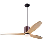 LeatherLuxe DC Ceiling Fan - Dark Bronze / Chocolate / Maple