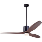 LeatherLuxe DC Ceiling Fan - Dark Bronze / Black / Mahogany