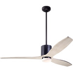 LeatherLuxe DC Ceiling Fan - Dark Bronze / Black / Whitewash