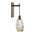 Ellisse Tempo Wall Sconce - Flat Bronze / Optic Amber