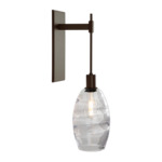 Ellisse Tempo Wall Sconce - Flat Bronze / Optic Clear