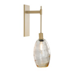 Ellisse Tempo Wall Sconce - Gilded Brass / Optic Amber