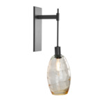 Ellisse Tempo Wall Sconce - Matte Black / Optic Amber