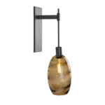 Ellisse Tempo Wall Sconce - Matte Black / Optic Bronze