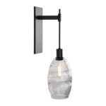 Ellisse Tempo Wall Sconce - Matte Black / Optic Clear
