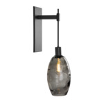 Ellisse Tempo Wall Sconce - Matte Black / Optic Smoke