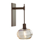 Coppa Tempo Wall Sconce - Flat Bronze / Optic Amber