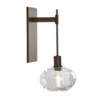 Coppa Tempo Wall Sconce - Flat Bronze / Optic Clear