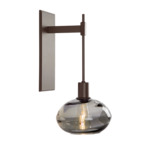 Coppa Tempo Wall Sconce - Flat Bronze / Optic Smoke