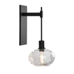 Coppa Tempo Wall Sconce - Matte Black / Optic Clear