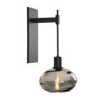 Coppa Tempo Wall Sconce - Matte Black / Optic Smoke