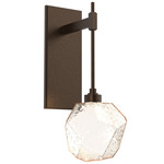 Gem Tempo Wall Sconce - Flat Bronze / Amber