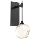 Gem Tempo Wall Sconce - Matte Black / Amber