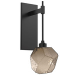 Gem Tempo Wall Sconce - Matte Black / Bronze