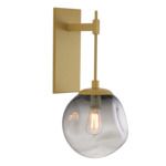 Aster Tempo Wall Sconce - Gilded Brass / Smoke