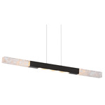 Axis Moda Single Linear Pendant - Matte Black / Clear Cast Glass