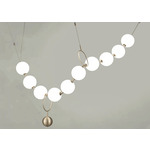 Coco 01 Chandelier - Nickel / White