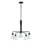 Coraline Chandelier - Black / Satin White