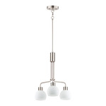 Coraline Chandelier - Satin Nickel / Satin White