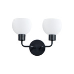 Coraline Bathroom Vanity Light - Black / Satin White