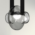 Etat-des-Lieux 1B Pendant - Black / Clear Grey