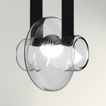 Etat-des-Lieux 1B Pendant - Black / Clear Transparent