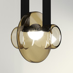 Etat-des-Lieux 1C Pendant - Black / Clear Amber