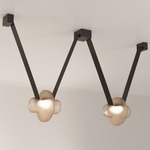 Etat-des-Lieux 2B Pendant - Black / Frosted Amber