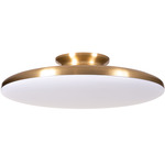 Skye Ceiling Light Fixture - Satin Brass / White Acrylic