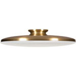 Skye Ceiling Light Fixture - Satin Brass / White Acrylic