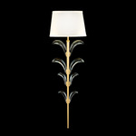 Beveled Arcs Shade Wall Sconce - Gold Leaf / Crystal