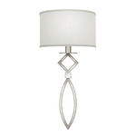 Cienfuegos Shade Wall Sconce - Silver Leaf / White