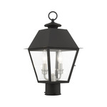 Mansfield Small Outdoor Post Light - Black / Clear