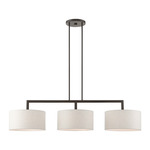 Meridian Linear Chandelier - English Bronze / Oatmeal