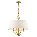 Cartwright Chandelier - Antique Brass / Oatmeal