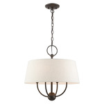 Cartwright Chandelier - English Bronze / Oatmeal