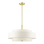 Meridian Band Pendant - Satin Brass / Off White