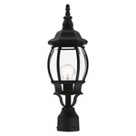 Frontenac Outdoor Post Light - Textured Black / Clear