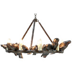 Flock Chandelier - Antiqued Bronze