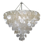 Serena Chandelier - Stainless Steel / Capiz Shells